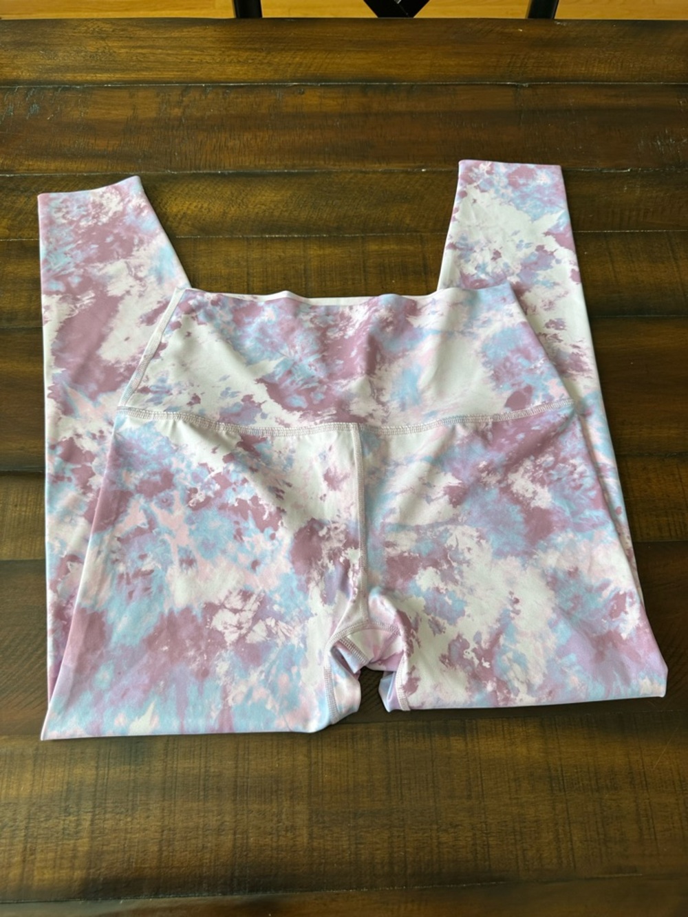 Beyond Yoga Tie-Dye Pink & Blue Leggings